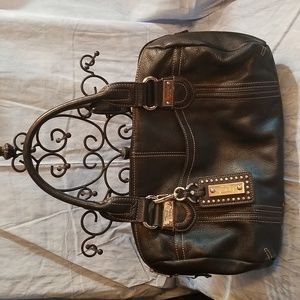 Tignanello Black Leather Shoulder Bag